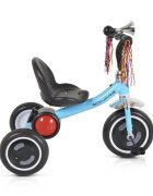Byox Tricicleta pentru copii Bonfire Blue cu roti luminoase claxon muzica scaun reglabil 2 pozitii roti din cauciuc Eva de la 3 ani pana la 25 kg