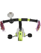 Byox Tricicleta pentru copii Bonfire Green cu roti luminoase claxon muzica scaun reglabil 2 pozitii roti din cauciuc Eva de la 3 ani pana la 25 kg