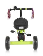 Byox Tricicleta pentru copii Bonfire Green cu roti luminoase claxon muzica scaun reglabil 2 pozitii roti din cauciuc Eva de la 3 ani pana la 25 kg