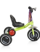 Byox Tricicleta pentru copii Bonfire Green cu roti luminoase claxon muzica scaun reglabil 2 pozitii roti din cauciuc Eva de la 3 ani pana la 25 kg
