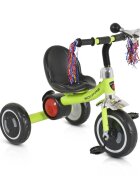 Byox Tricicleta pentru copii Bonfire Green cu roti luminoase claxon muzica scaun reglabil 2 pozitii roti din cauciuc Eva de la 3 ani pana la 25 kg