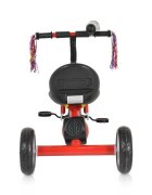 Byox Tricicleta pentru copii Bonfire Red cu roti luminoase claxon muzica scaun reglabil 2 pozitii roti din cauciuc Eva de la 3 ani pana la 25 kg