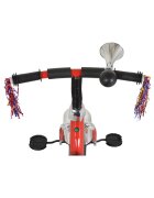 Byox Tricicleta pentru copii Bonfire Red cu roti luminoase claxon muzica scaun reglabil 2 pozitii roti din cauciuc Eva de la 3 ani pana la 25 kg