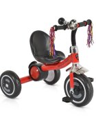 Byox Tricicleta pentru copii Bonfire Red cu roti luminoase claxon muzica scaun reglabil 2 pozitii roti din cauciuc Eva de la 3 ani pana la 25 kg