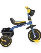 Byox Tricicleta pentru copii Buddy Blue cu cosulete de depozitare roti din cauciuc Eva scaun ergonomic de la 3 ani pana la 25 kg