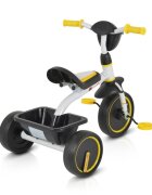 Byox Tricicleta pentru copii Buddy White cu cosulete de depozitare roti din cauciuc Eva scaun ergonomic de la 3 ani pana la 25 kg