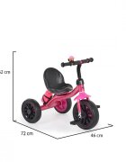 Byox Tricicleta pentru copii Cavalier Lux Pink cu pedale suport sticluta apa scaun confortabil manere antiderapante structura metalica de la varsta de 3 ani pana la 25 kg
