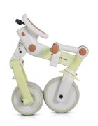 Byox Tricicleta pentru copii Compacto Verde ultrapliabila 3 in 1 cu suport de picioare control al directiei scaun reversibil rotire 360 grade spatar reglabil copertina XXLpernuta moale pe scaun si spatar
