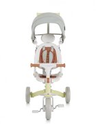 Byox Tricicleta pentru copii Compacto Verde ultrapliabila 3 in 1 cu suport de picioare control al directiei scaun reversibil rotire 360 grade spatar reglabil copertina XXLpernuta moale pe scaun si spatar