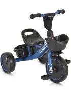 Byox Tricicleta pentru copii cu cosulete de depozitare Leo Blue roti din cauciuc Eva cosulet pentru jucarii de la 3 ani pana la 25 kg