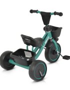 Byox Tricicleta pentru copii cu cosulete de depozitare Leo Green roti din cauciuc Eva cosulet pentru jucarii de la 3 ani pana la 25 kg