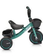 Byox Tricicleta pentru copii cu cosulete de depozitare Leo Green roti din cauciuc Eva cosulet pentru jucarii de la 3 ani pana la 25 kg