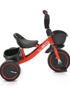 Byox Tricicleta pentru copii cu cosulete de depozitare Leo Red roti din cauciuc Eva cosulet pentru jucarii de la 3 ani pana la 25 kg