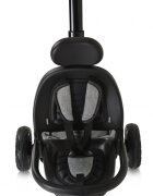 Byox Tricicleta pentru copii Explore Grey pliabila cu sezut rotativ spatar reglabil suport pentru picioare pneuri din cauciuc maner cu control al directiei cosulet pentru accesorii