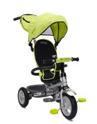 Byox Tricicleta pentru copii Flexy Plus Verde cu suport pentru picioruse roti din cauciuc gentuta pentru accesorii greutate admisa 30 kg