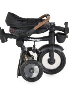 Byox Tricicleta pentru copii Jasper Black pliabila cu maner parental spatar reglabil scaun rotativ greutate admisa 25 kg