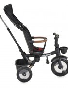 Byox Tricicleta pentru copii Jasper Black pliabila cu maner parental spatar reglabil scaun rotativ greutate admisa 25 kg