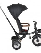 Byox Tricicleta pentru copii Jasper Black pliabila cu maner parental spatar reglabil scaun rotativ greutate admisa 25 kg