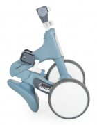 Byox Tricicleta pentru copii Learn to Ride Albastru 2 in 1 cu pedale transformabila structura usoara pliere compacta sistem de siguranta cu viraj limitat roti din cauciuc EVA si far cu lumina