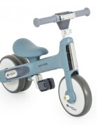 Byox Tricicleta pentru copii Learn to Ride Albastru 2 in 1 cu pedale transformabila structura usoara pliere compacta sistem de siguranta cu viraj limitat roti din cauciuc EVA si far cu lumina