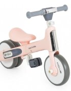 Byox Tricicleta pentru copii Learn to Ride Roz 2 in 1 cu pedale transformabila structura usoara pliere compacta sistem de siguranta cu viraj limitat roti din cauciuc EVA si far cu lumina