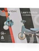 Byox Tricicleta pentru copii Learn to Ride White 2 in 1 cu pedale transformabila structura usoara pliere compacta sistem de siguranta cu viraj limitat roti din cauciuc EVA si far cu lumina