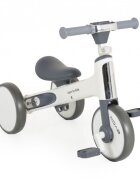 Byox Tricicleta pentru copii Learn to Ride White 2 in 1 cu pedale transformabila structura usoara pliere compacta sistem de siguranta cu viraj limitat roti din cauciuc EVA si far cu lumina