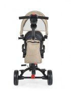 Byox Tricicleta pentru copii Pluto Beige pliabila cu scaun rotativ si spatar reglabil roti din cauciuc Eva maner cu control al directiei 2 seturi suport picioruse sistem roata libera si frana pe rotile din spate