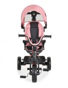 Byox Tricicleta pentru copii Pluto Pink pliabila cu scaun rotativ si spatar reglabil roti din cauciuc Eva maner cu control al directiei 2 seturi suport picioruse sistem roata libera si frana pe rotile din spate