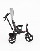 Byox Tricicleta pentru copii Quick Grey cu roti EVA sezut reversibil suport pentru picioare frana pe rotile din spate si maner cu control al directiei
