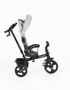 Byox Tricicleta pentru copii Quick Grey cu roti EVA sezut reversibil suport pentru picioare frana pe rotile din spate si maner cu control al directiei