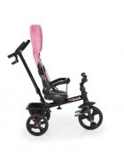 Byox Tricicleta pentru copii Quick Pink cu roti EVA sezut reversibil suport pentru picioare frana pe rotile din spate si maner cu control al directiei