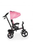 Byox Tricicleta pentru copii Quick Pink cu roti EVA sezut reversibil suport pentru picioare frana pe rotile din spate si maner cu control al directiei
