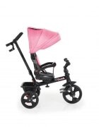 Byox Tricicleta pentru copii Quick Pink cu roti EVA sezut reversibil suport pentru picioare frana pe rotile din spate si maner cu control al directiei