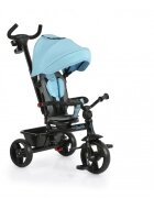Byox Tricicleta pentru copii Quick Turcoaz cu roti EVA sezut reversibil suport pentru picioare frana pe rotile din spate si maner cu control al directiei