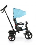 Byox Tricicleta pentru copii Quick Turcoaz cu roti EVA sezut reversibil suport pentru picioare frana pe rotile din spate si maner cu control al directiei
