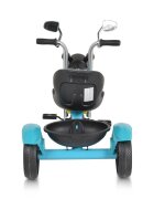 Byox Tricicleta pentru copii Retro Blue cu far luminos oglinzi cos roti din cauciuc Eva scaun reglabil de la 3 ani pana la 25 kg