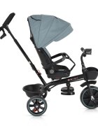 Byox Tricicleta pentru copii Summer Blue cu roti Eva maner parental detasabil scaun rotativ spatar reglabil si suport picioare