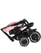 Byox Tricicleta pliabila pentru copii Cruz Pink cu scaun rotativ 360 gradespatar reglabilcopertinamaer parental reglabilroti EVA cu franacosuletgentuta si suport pahar