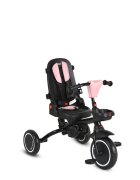 Byox Tricicleta pliabila pentru copii Cruz Pink cu scaun rotativ 360 gradespatar reglabilcopertinamaer parental reglabilroti EVA cu franacosuletgentuta si suport pahar