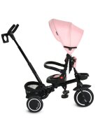 Byox Tricicleta pliabila pentru copii Cruz Pink cu scaun rotativ 360 gradespatar reglabilcopertinamaer parental reglabilroti EVA cu franacosuletgentuta si suport pahar