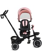 Byox Tricicleta pliabila pentru copii Cruz Pink cu scaun rotativ 360 gradespatar reglabilcopertinamaer parental reglabilroti EVA cu franacosuletgentuta si suport pahar