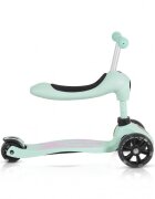 Byox Trotineta 2in1 cu scaunel transformabila in vehicul fara pedaleinaltime ghidon reglabila pe 3 nivele de inaltime si roti cu lumini LED Skiddy Blue