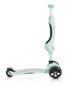 Byox Trotineta 2in1 cu scaunel transformabila in vehicul fara pedaleinaltime ghidon reglabila pe 3 nivele de inaltime si roti cu lumini LED Skiddy Blue