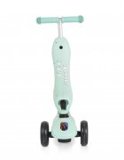Byox Trotineta 2in1 cu scaunel transformabila in vehicul fara pedaleinaltime ghidon reglabila pe 3 nivele de inaltime si roti cu lumini LED Skiddy Blue