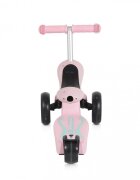 Byox Trotineta 2in1 cu scaunel transformabila in vehicul fara pedaleinaltime ghidon reglabila pe 3 nivele de inaltime si roti cu lumini LED Skiddy Pink