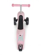 Byox Trotineta 2in1 cu scaunel transformabila in vehicul fara pedaleinaltime ghidon reglabila pe 3 nivele de inaltime si roti cu lumini LED Skiddy Pink