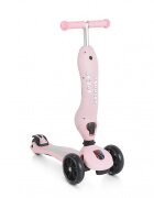 Byox Trotineta 2in1 cu scaunel transformabila in vehicul fara pedaleinaltime ghidon reglabila pe 3 nivele de inaltime si roti cu lumini LED Skiddy Pink