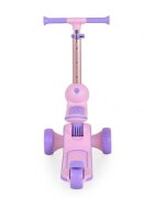 Byox Trotineta 2in1 pentru copii Evo Pink de la 18 luni cu scaunel pliabil roti ABEC-5 din PU cu lumini LED Ghidon cu inaltime reglabila 63-75 cm si frana spate