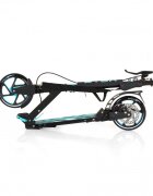 Byox Trotineta cu cadru din aluminiu3 nivele de reglare a inaltimiiroti PUsuspensiifrana de mana pe discde la 10 ani pana la 100kg Plexus Limited Edition turqouize cu suport sticla si centura transport incluse